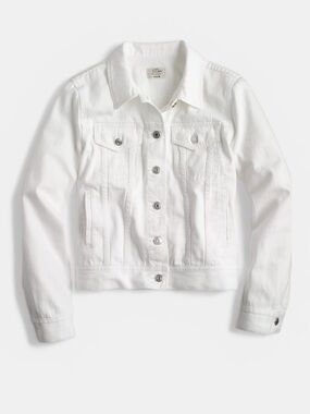 J. Crew Denim Jacket in White | Women's Size Small